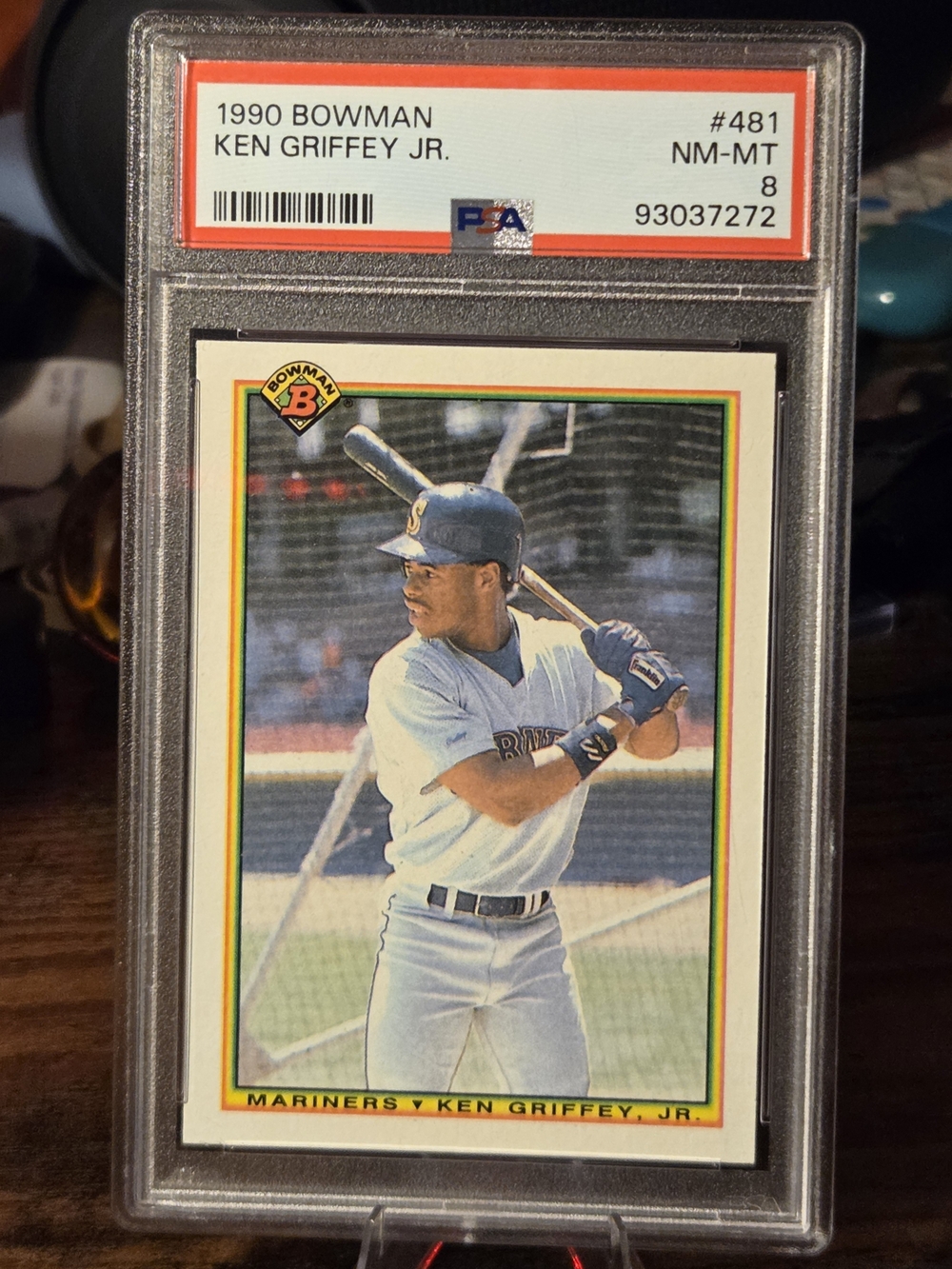 Graded 1990 Bowman Ken Griffey Jr. #481 Baseball Card - White